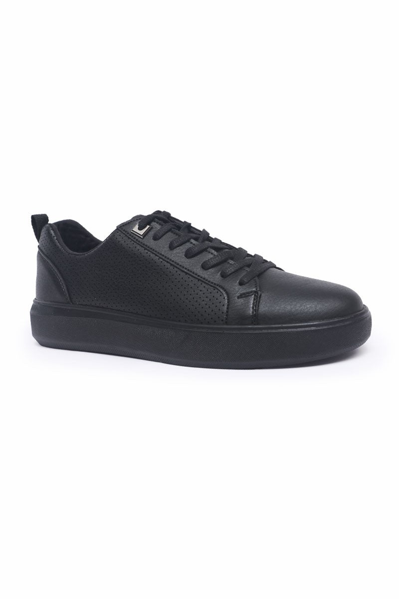 <tc>Chaussures de sport homme en simili cuir perforé avec lacets - 89055</tc>