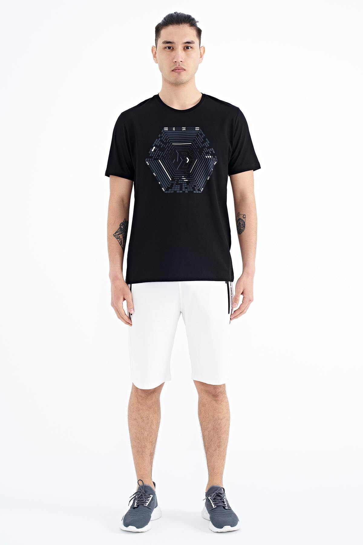 <tc>T-shirt pour homme à coupe standard avec impression de motifs - 88231</tc>