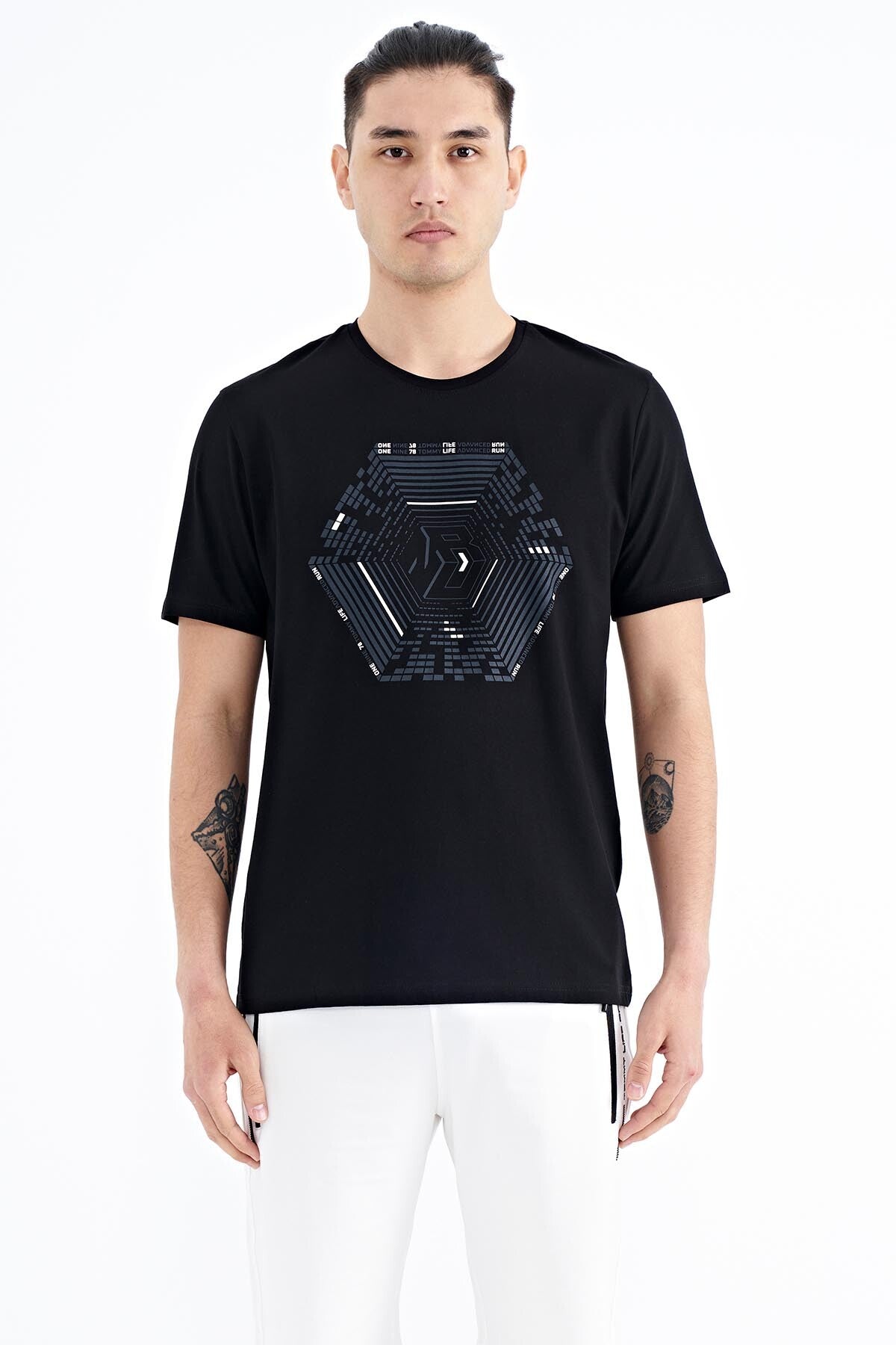 <tc>T-shirt pour homme à coupe standard avec impression de motifs - 88231</tc>