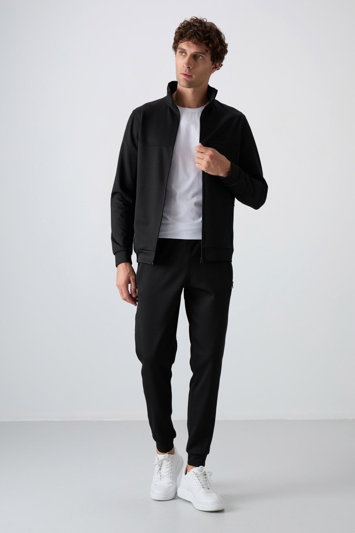 <tc>Ensemble de survêtement pour homme, gris mélangé - noir, jogger - 85198</tc>