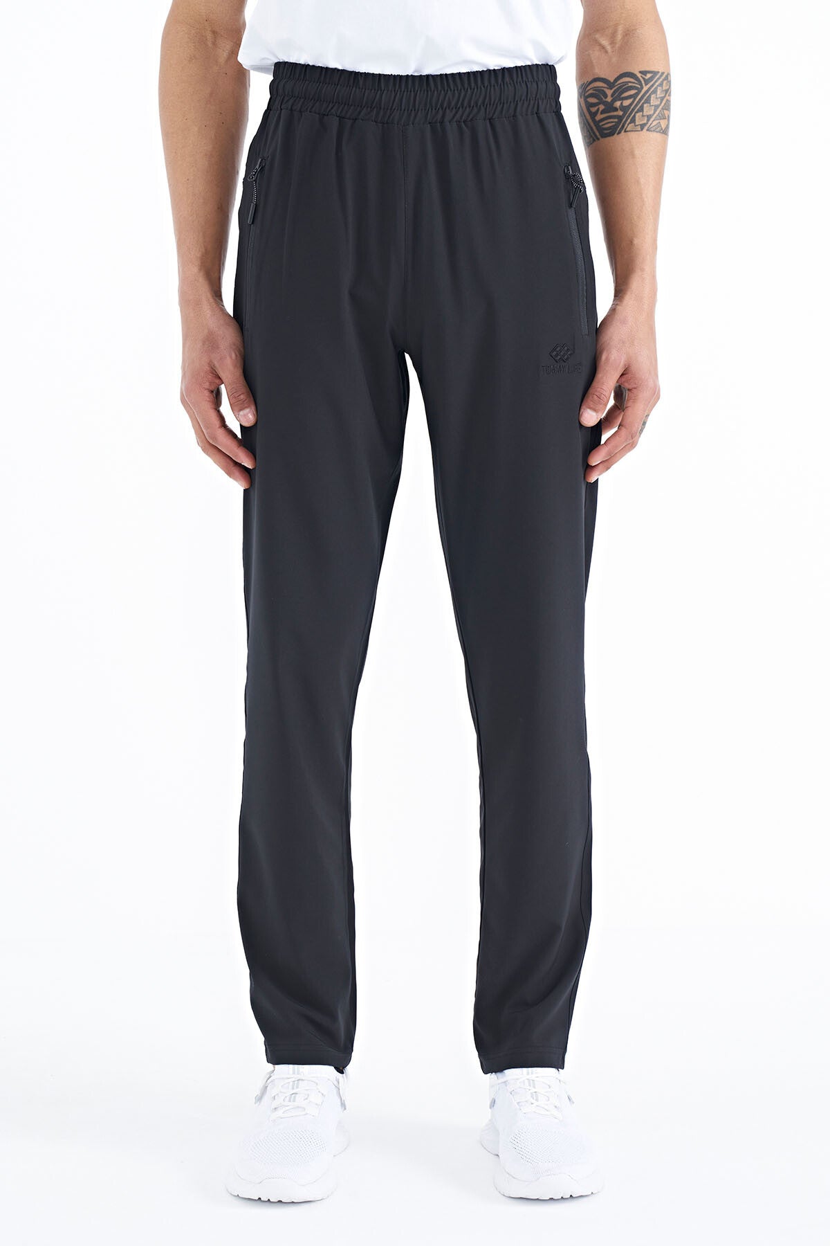 <tc>Pantalon de survêtement homme à fermeture éclair, avec trois poches, coupe standard et jambes classiques - 84768</tc>