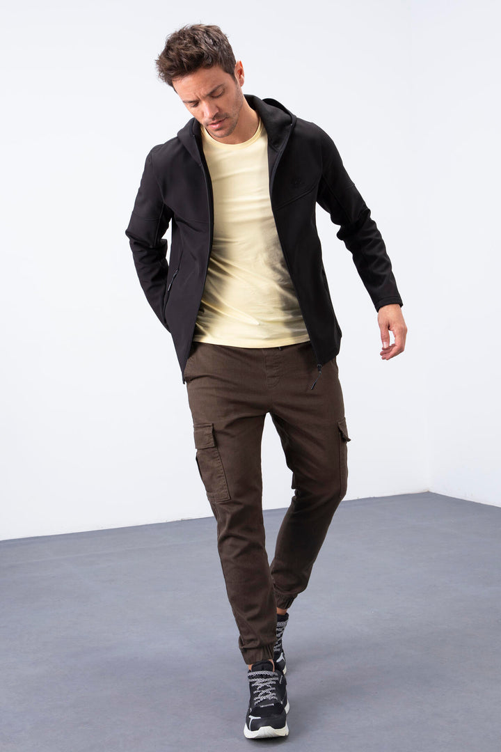Veste Softshell Homme à Capuche Zippée – Imperméable & Coupe-Vent.