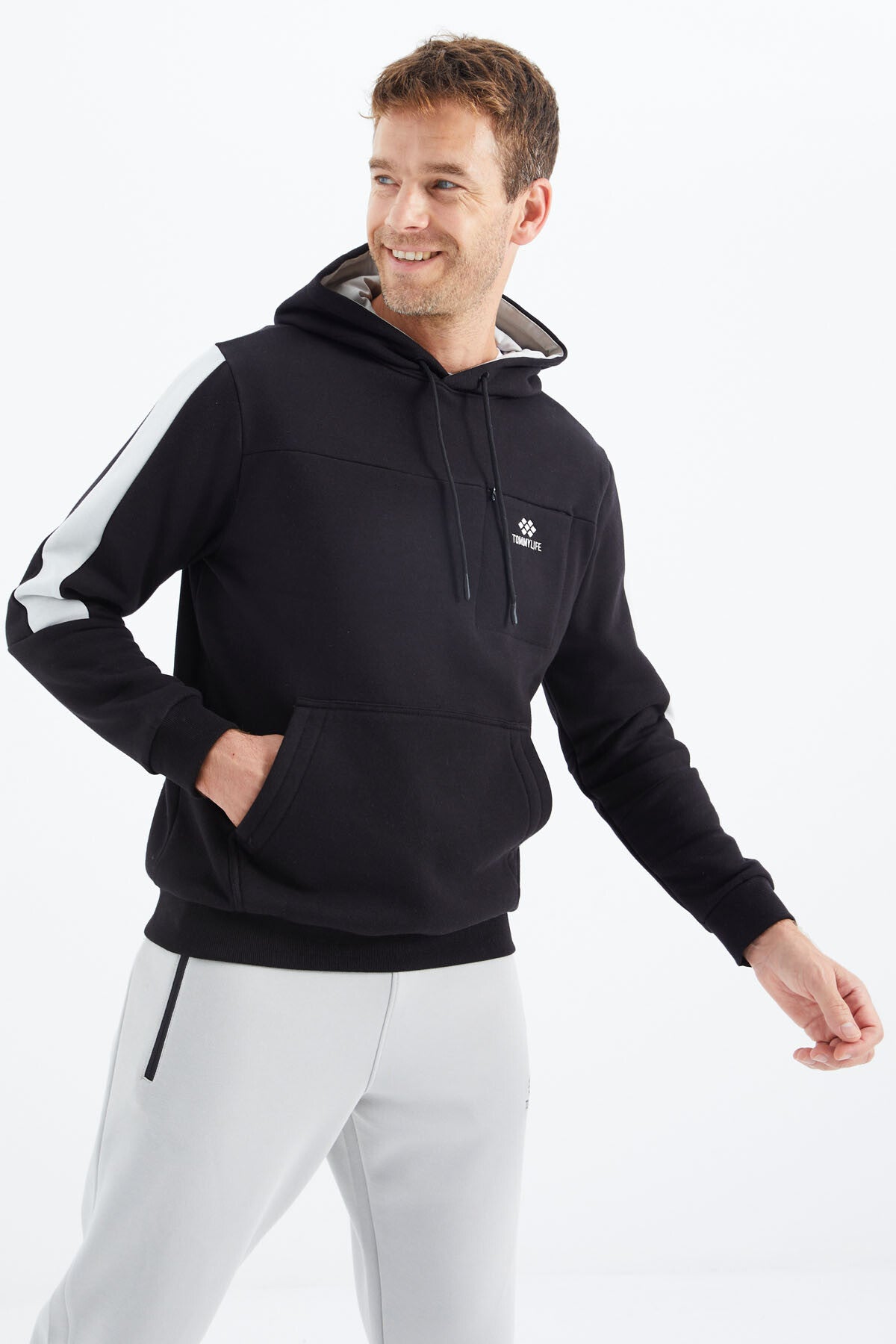 gizli cep detayli erkek sweatshirt - 88312