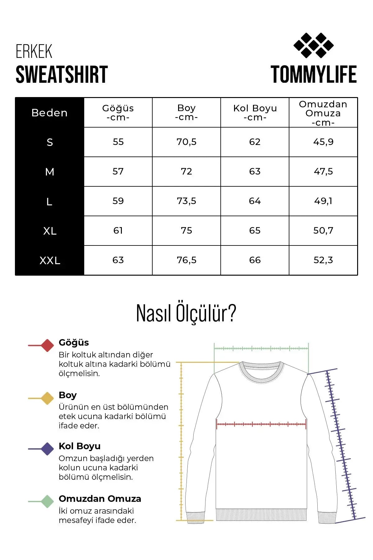 gri melanj kapüşonlu gizli cep detayli rahat kalip erkek sweatshirt - 88282 - Justyol