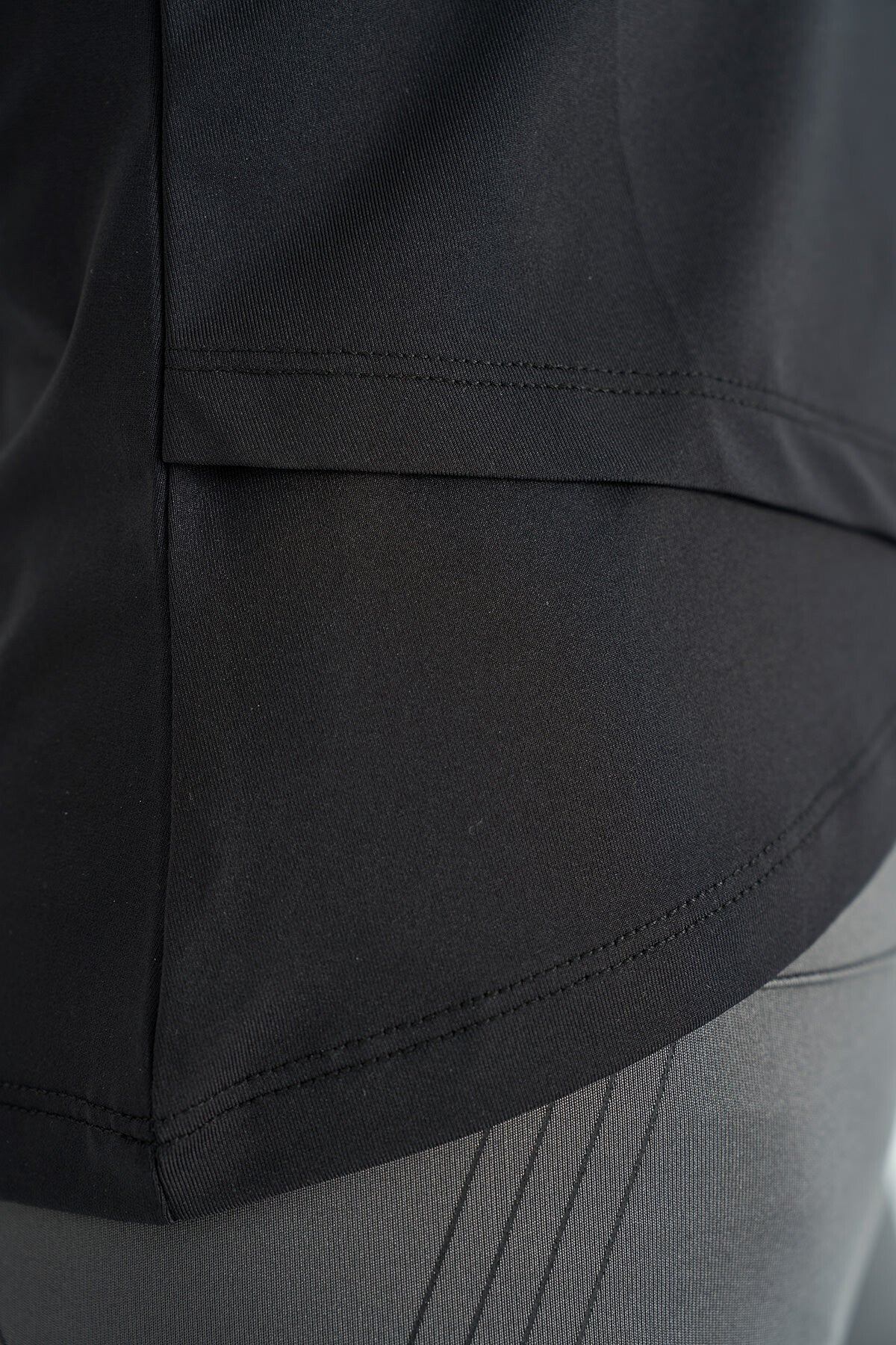 logo baskili biye şeritli standart kalip kadin spor atlet - 97255 - Justyol