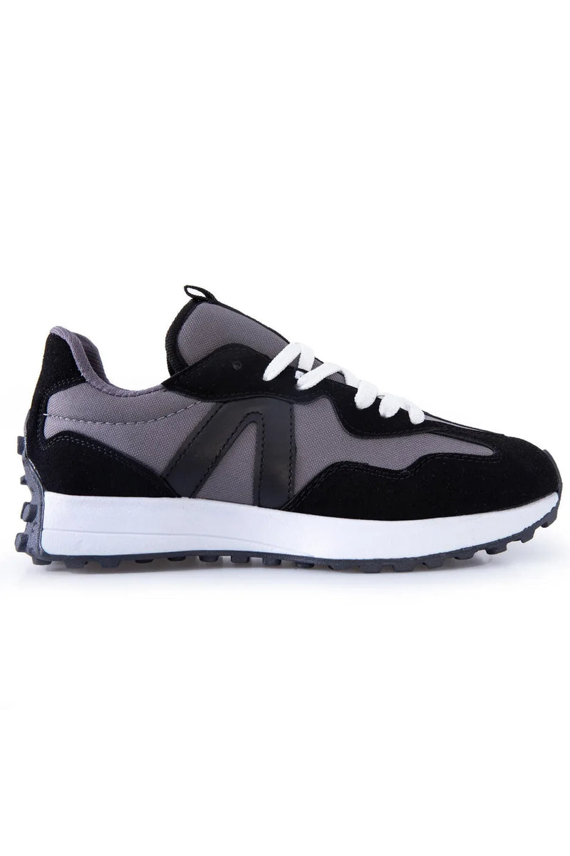 Baskets sport homme à lacets avec détail talon liège -89095