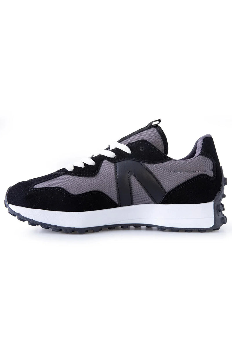 Baskets sport homme à lacets avec détail talon liège -89095
