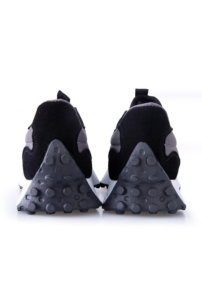 Baskets sport homme à lacets avec détail talon liège -89095