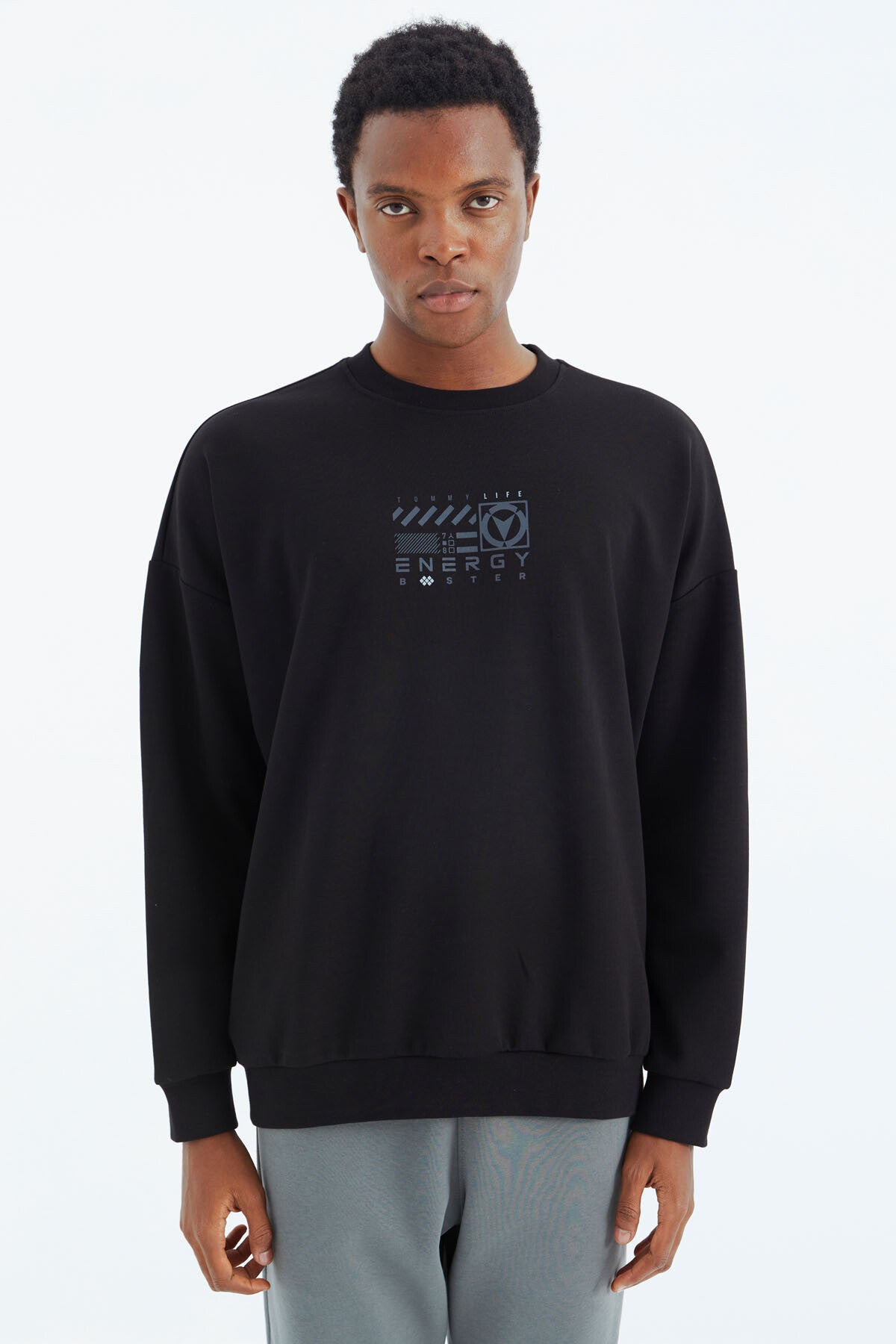 <tc>Sweatshirt homme à col rond avec impression, coupe confortable - 88284</tc>