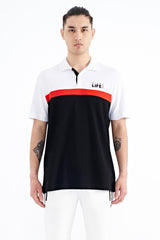 <tc>T-shirt pour homme à col polo avec dégradé de couleurs, coupe standard - 88238</tc>