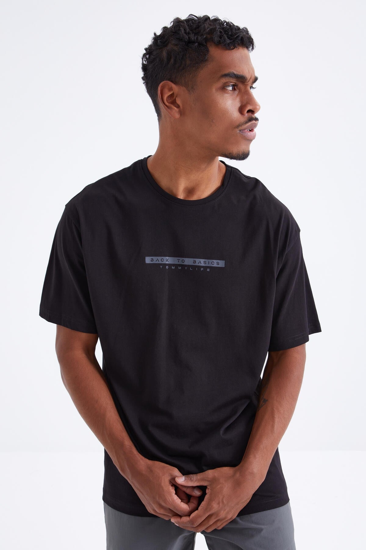 <tc>t-shirt oversize pour homme à col rond avec impression au dos - 88100</tc>