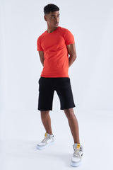 <tc>Short pour homme à la coupe standard, avec une poche à fermeture éclair et lacets - 81202</tc>