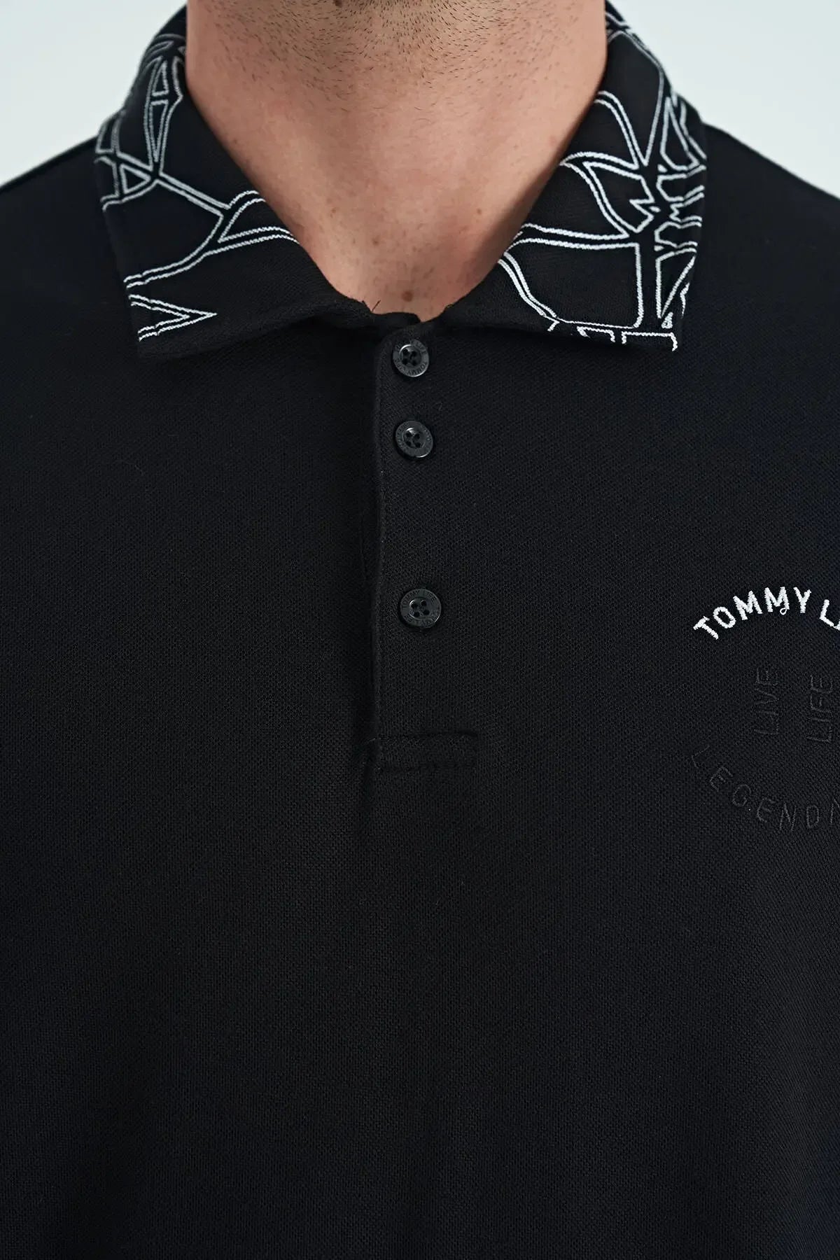 Polo homme col polo avec broderie et imprimé coupe standard - 88239 - Justyol