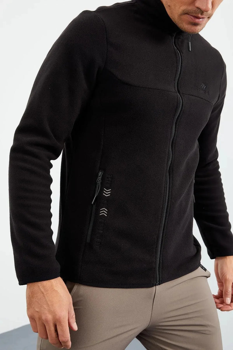 <tc>سويت شيرت رجالي بياقة مرتفعه وسحاب - مزين بتطريز - 87992</tc>