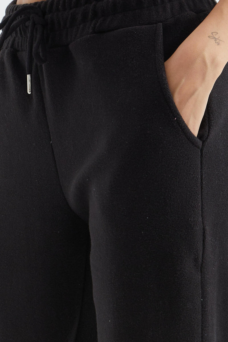 Pantalon Jogger Femme Taille Haute Basic en Polaire.