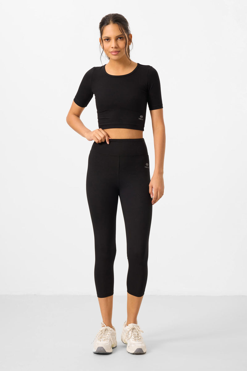 Ensemble Sport Femme 2 Pièces – Crop T-shirt & Legging - 95285