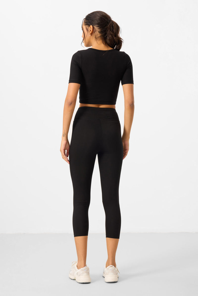 Ensemble Sport Femme 2 Pièces – Crop T-shirt & Legging - 95285