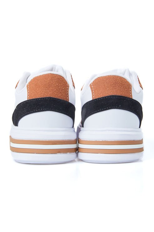 süet detayli yüksek taban bağcikli renk bloklu erkek spor ayakkabi - 89119 - Justyol