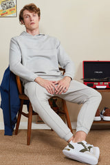 <tc>Sweatshirt pour homme à capuche avec détails de coutures frontales, coupe décontractée - 88277</tc>