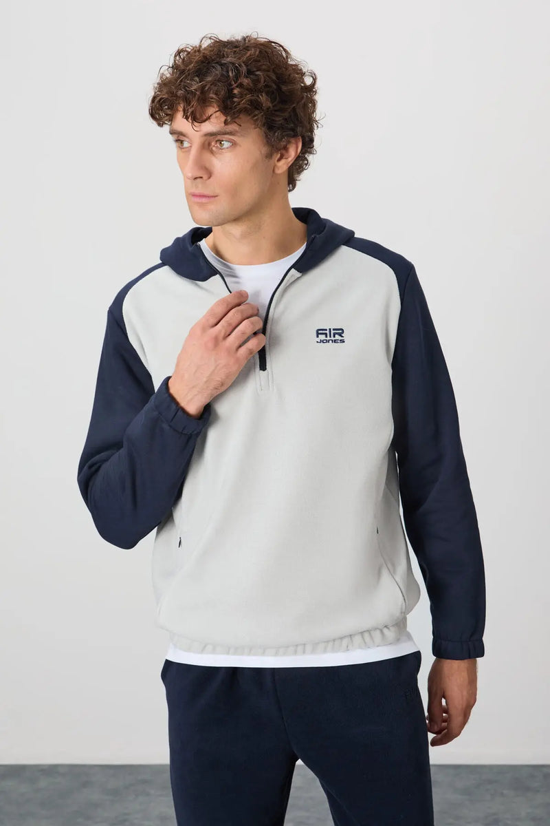 <tc>سويت شيرت رجالي بولار - مزود بغطاء للرأس وسحاب نصفي - 88300</tc>