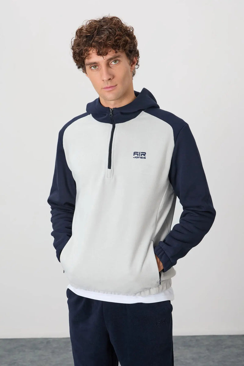 <tc>سويت شيرت رجالي بولار - مزود بغطاء للرأس وسحاب نصفي - 88300</tc>