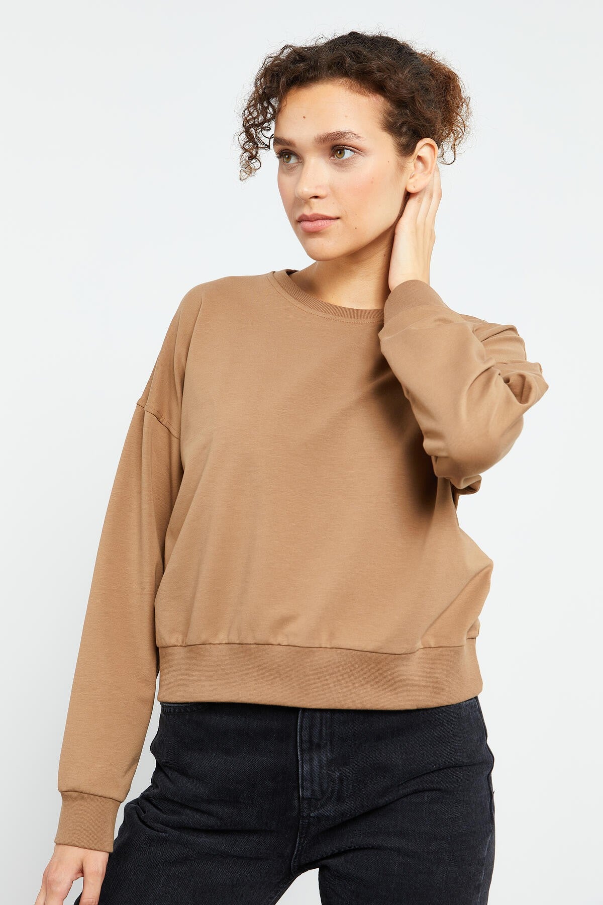 sweat-shirt basique rahat à col rond pour femme - 97114