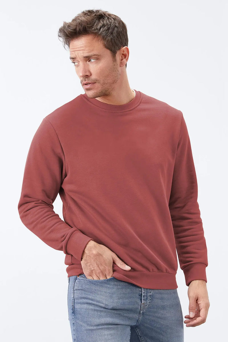 Sweatshirt pour homme à col rond, coupe décontractée - 88053