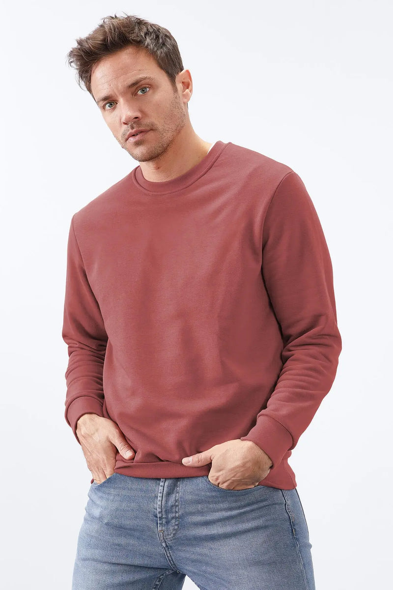 Sweatshirt pour homme à col rond, coupe décontractée - 88053