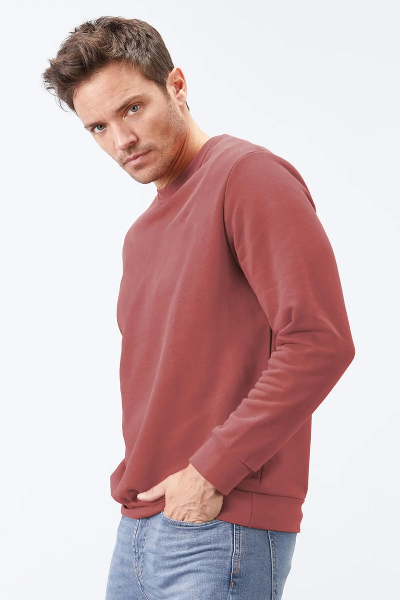 Sweatshirt pour homme à col rond, coupe décontractée - 88053