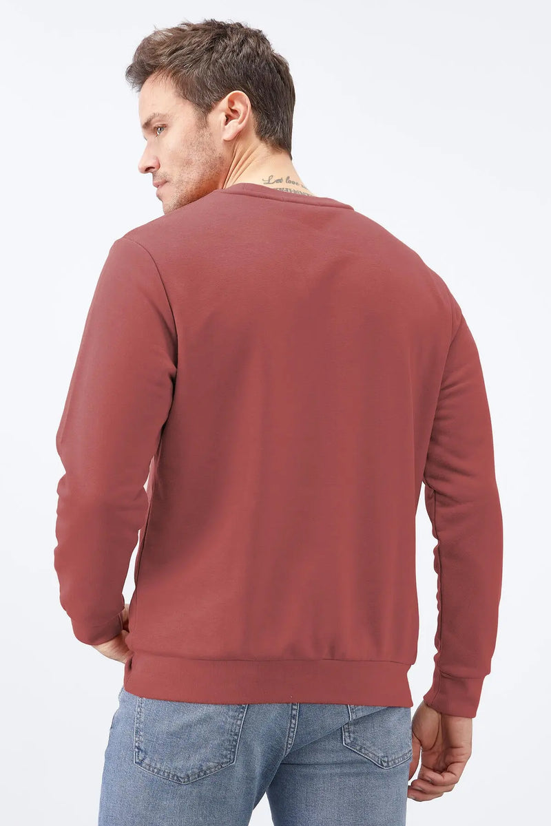 Sweatshirt pour homme à col rond, coupe décontractée - 88053