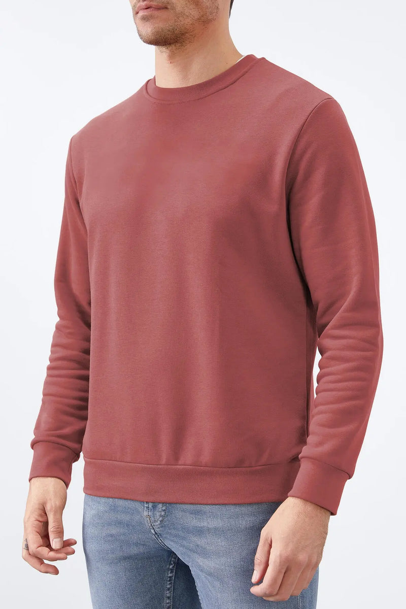 Sweatshirt pour homme à col rond, coupe décontractée - 88053