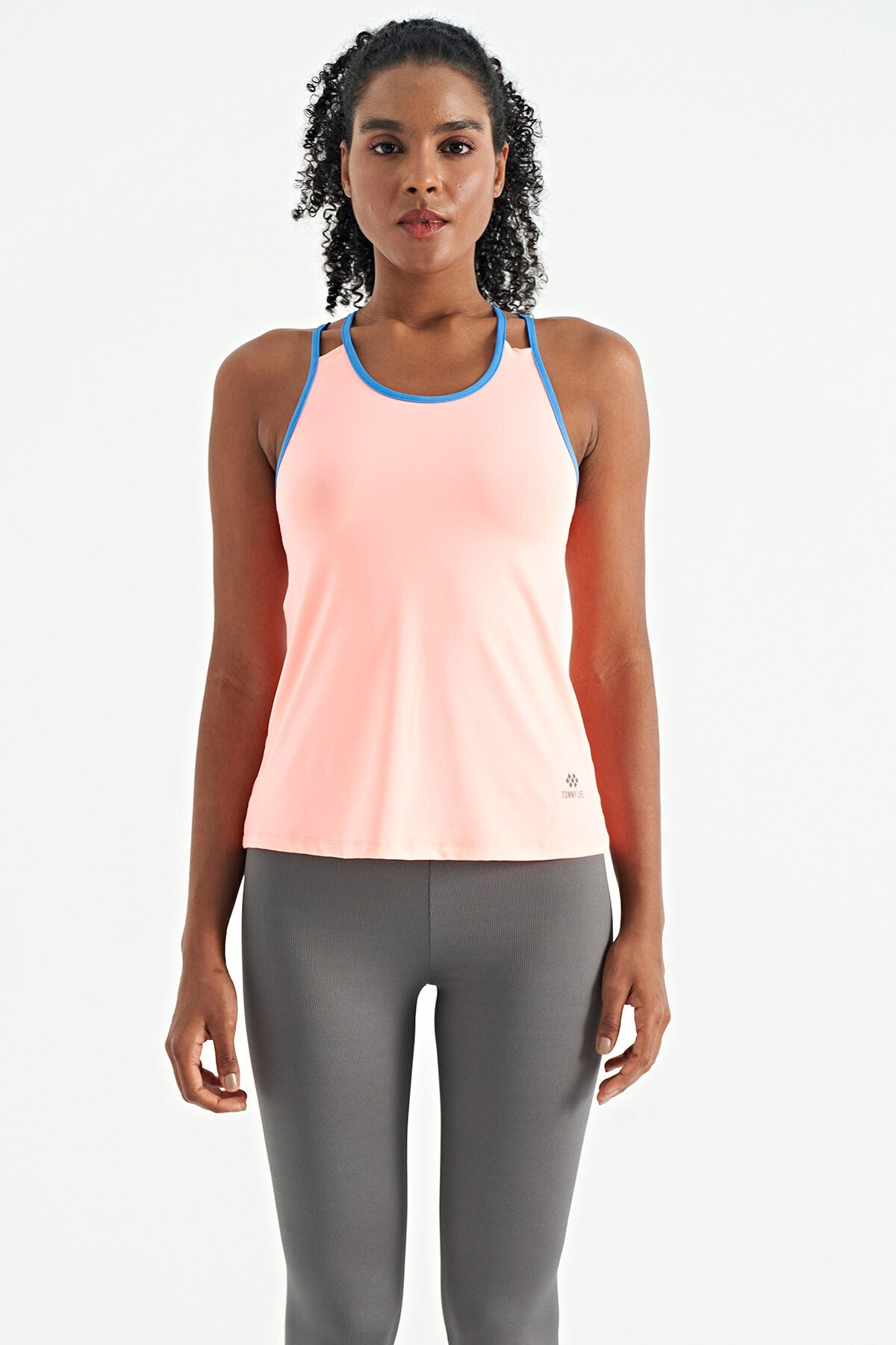 <tc>Débardeur de sport femme à dos décolleté avec bretelles doubles, coupe standard - 97258</tc>