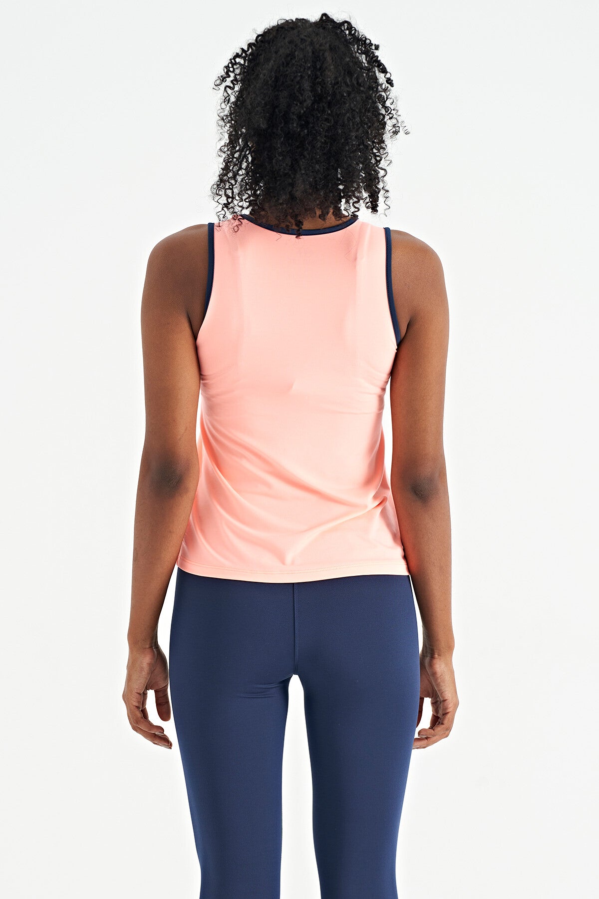 logo baskili biye şeritli standart kalip kadin spor atlet - 97255 - Justyol