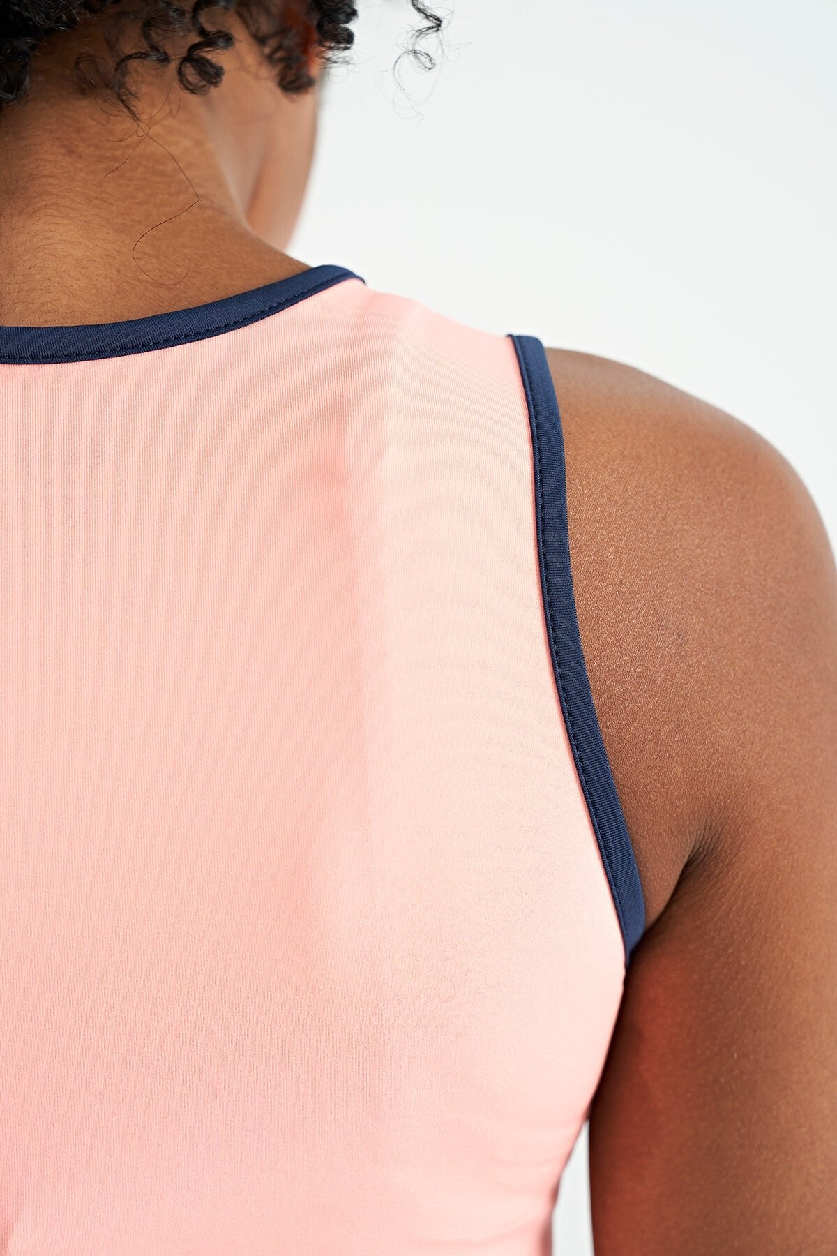 logo baskili biye şeritli standart kalip kadin spor atlet - 97255 - Justyol