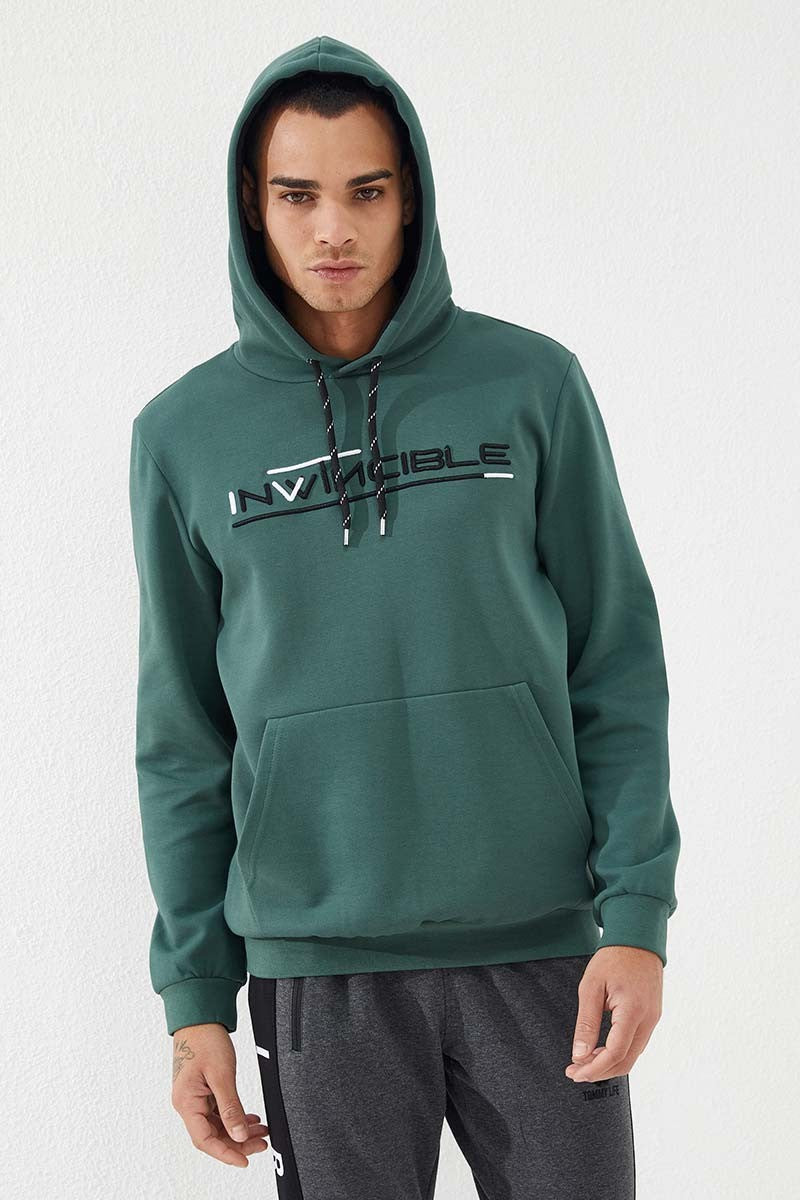 kanguru cep standart kalip kapüşonlu erkek sweatshirt - 87883