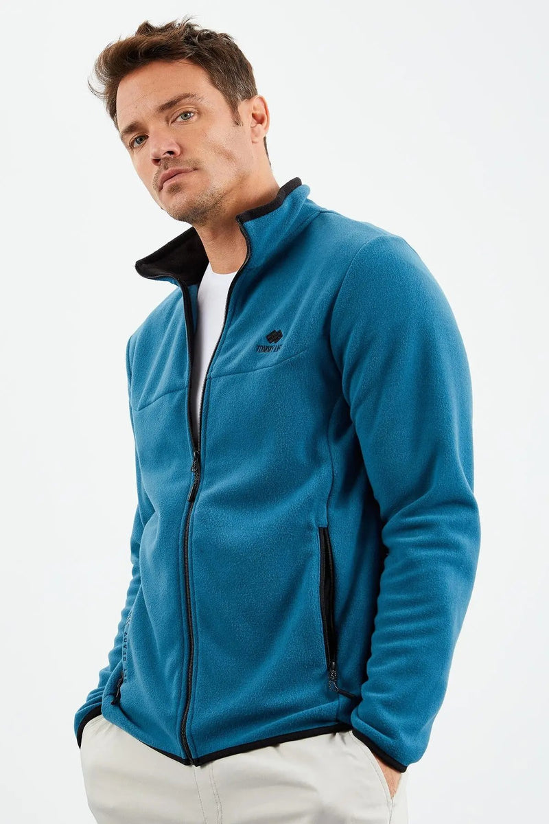 <tc>سويت شيرت رجالي بياقة مرتفعه وسحاب - مزين بتطريز - 87992</tc>