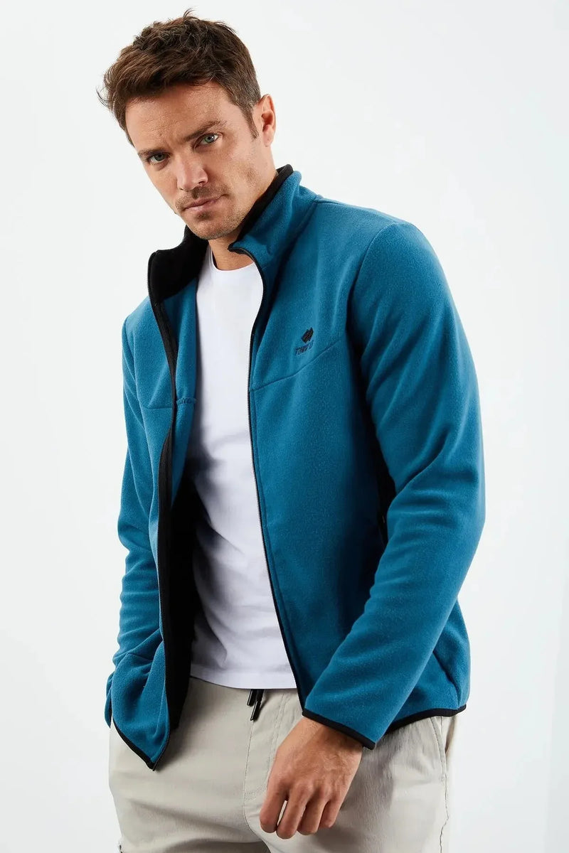 <tc>سويت شيرت رجالي بياقة مرتفعه وسحاب - مزين بتطريز - 87992</tc>