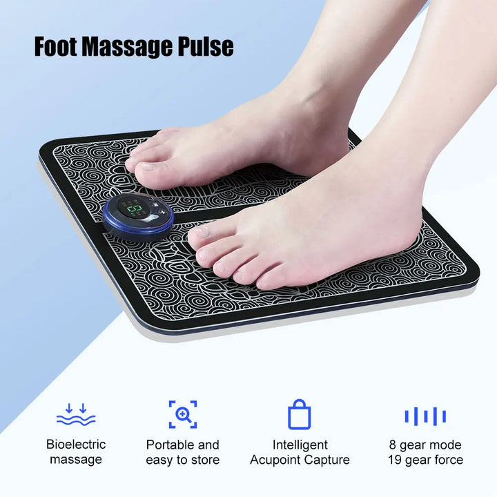 Masseur Électrique des Pieds EMS – Stimulateur de Circulation et Relaxation Musculaire