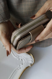 Portefeuille Femme Compact en Suédine
