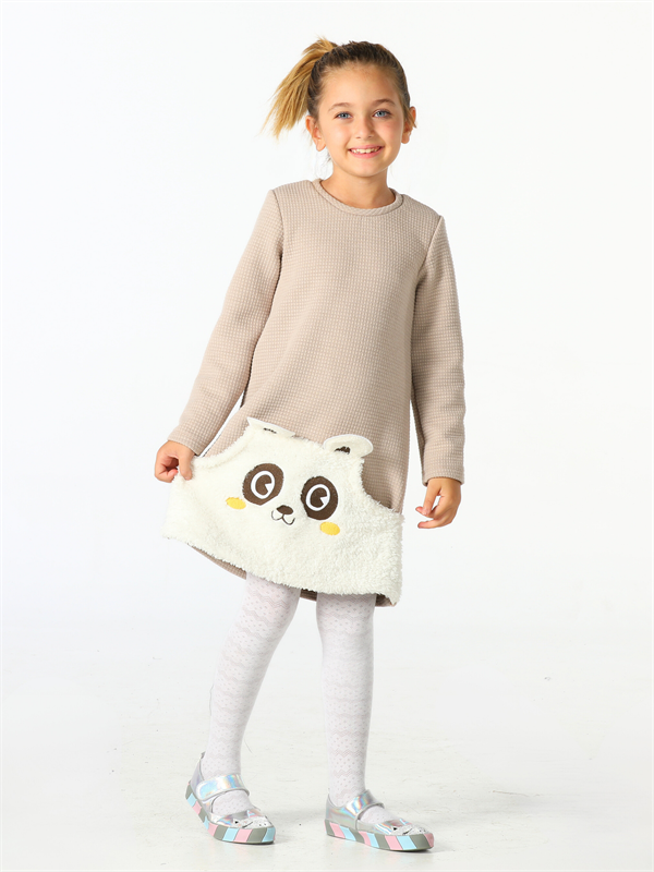 <tc>Robe à poches Panda pour fille</tc>