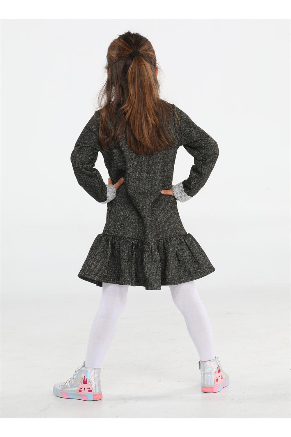 <tc>Robe pour filles Panda dorée pailletée.</tc>