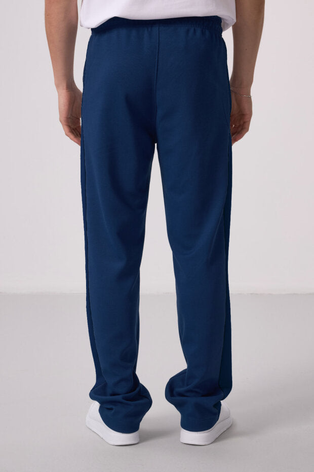 Pantalon palazzo homme texturé – coupe confortable en tissu interlock côtelé - 82171