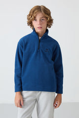 <tc>Sweatshirt Garçon en Polaire Épaisse à Texture Douce, Brodé et Coupe Standard - 11221</tc>