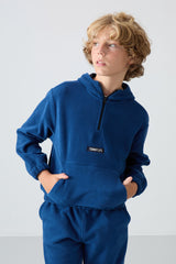 <tc>Sweatshirt Garçon en Polaire Épaisse à Texture Douce, Brodé et Coupe Standard - 11230</tc>