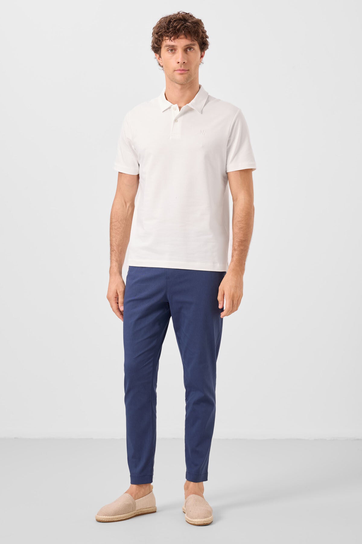 standart fit dokuma hafif esnek chino erkek pantolon - 82180 - Justyol