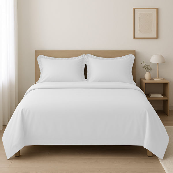 Parure de lit coton satiné 300 fils - 4 pièces Maison good and well