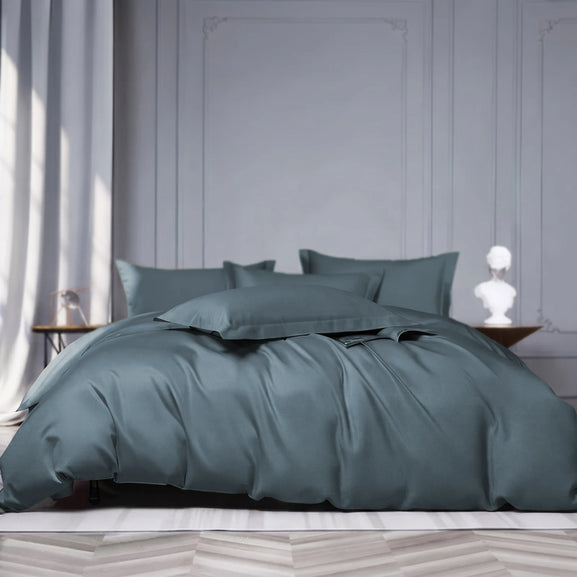 Housse parure de lit coton satiné 300 fils - 4 pièces