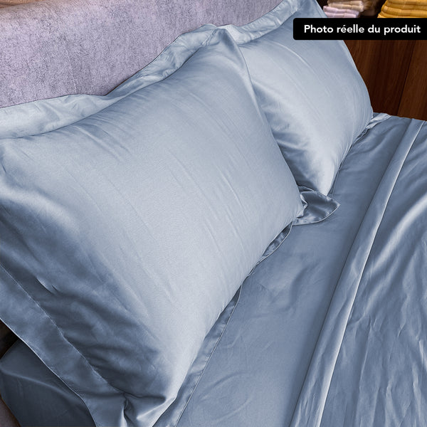 Parure de lit coton satiné 300 fils - 4 pièces Maison good and well