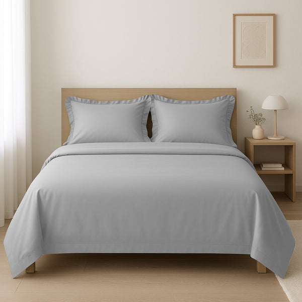 Parure de lit coton satiné 300 fils - 4 pièces Maison good and well