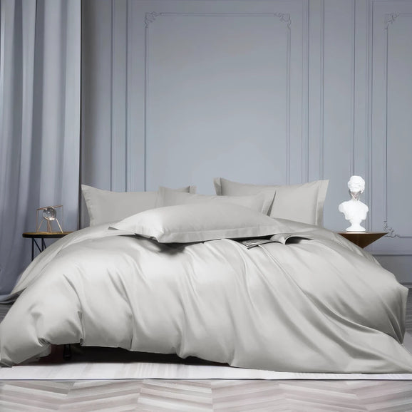 Housse parure de lit coton satiné 300 fils - 4 pièces
